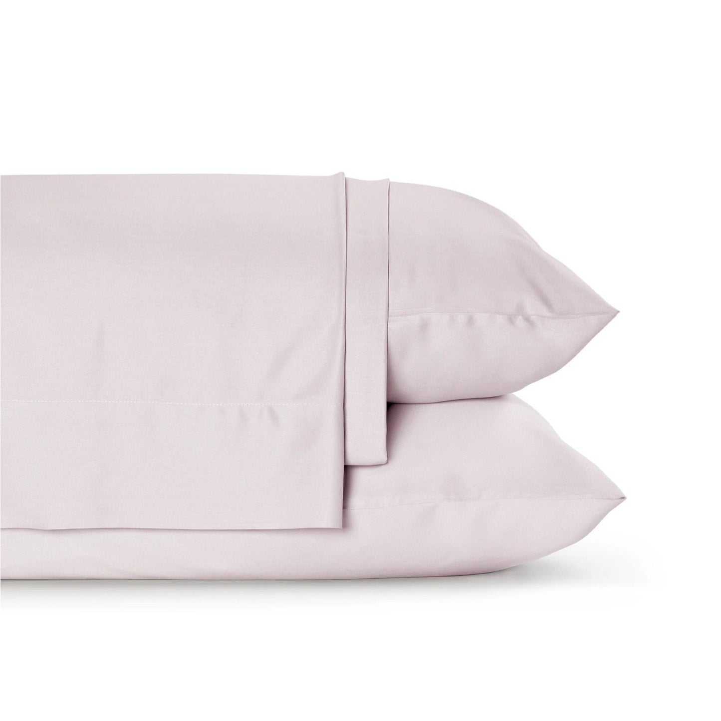 Pure Fiber sheet set pillowcases and flat sheet displaying color options and fabric drape