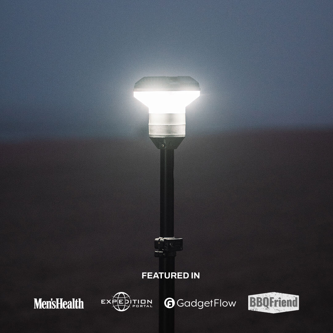 LightRanger 1200 rechargeable outdoor light showing aluminum housing and magnetic base