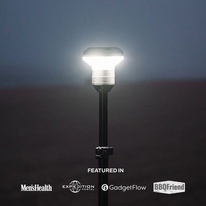 LightRanger 1200 rechargeable outdoor light showing aluminum housing and magnetic base