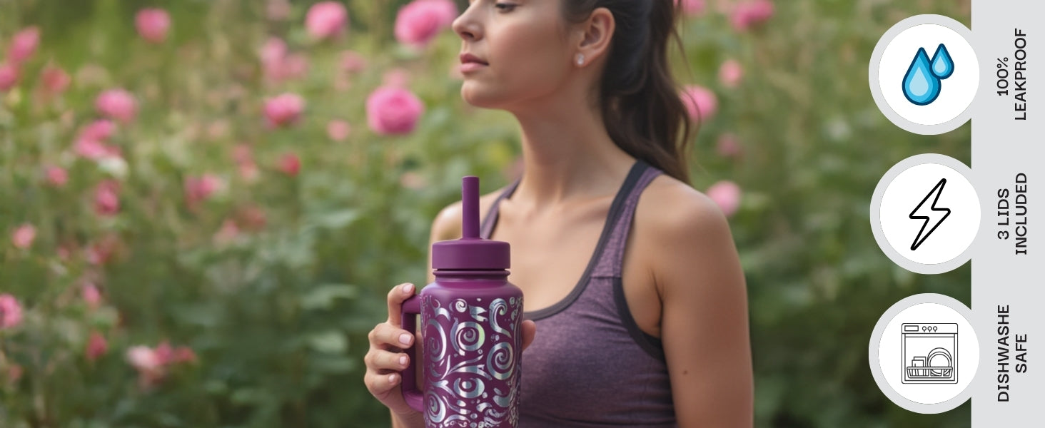 Close-up of COLDEST bottle flip-top straw lid mechanism and leak-proof seal